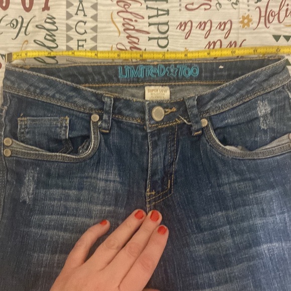 Limited Too super low 14 slim distressed jeans 💕 - Picture 10 of 10